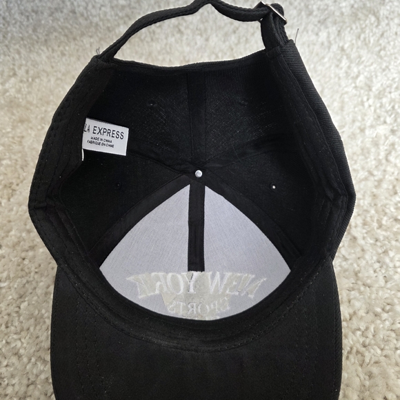 Express Black Baseball Cap with Subtle Interior Logo - Picture 3 of 3